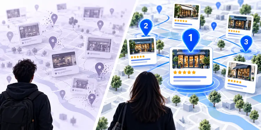 A comparison view for evaluating a free local SEO alternative